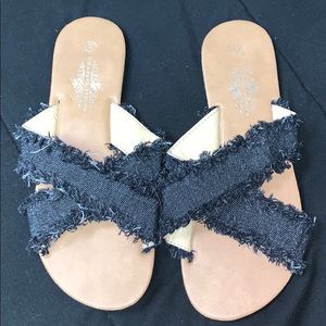 Denim Sandals (Never Worn)